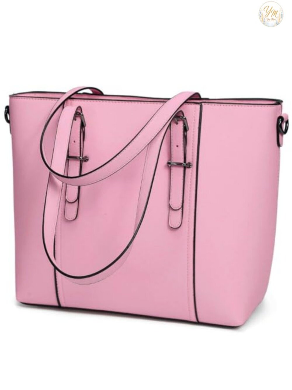 Synthetic Leather Satchel Tote Crossbody Bag with Adjustable Strap